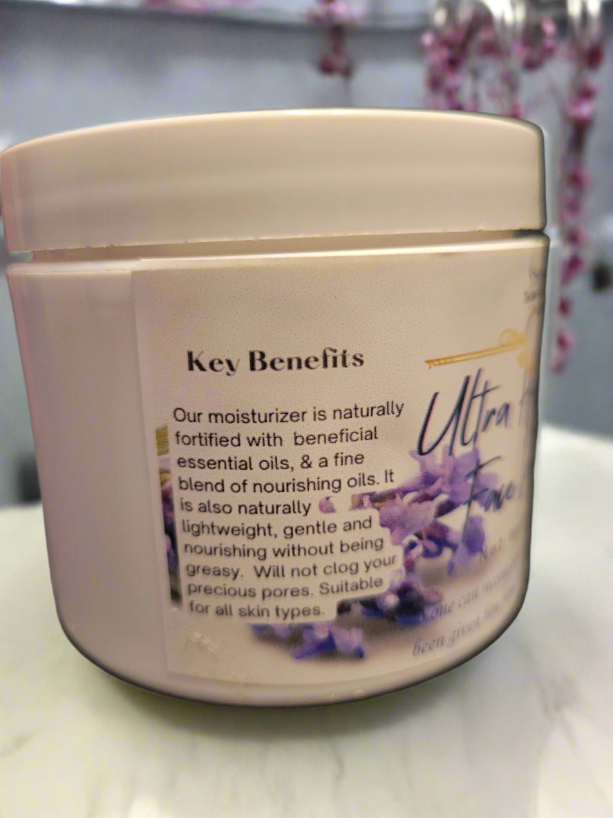 Ultra Hydrating Face Cream - Avocado Oil, Shea Butter & Jojoba Oil with Frankincense