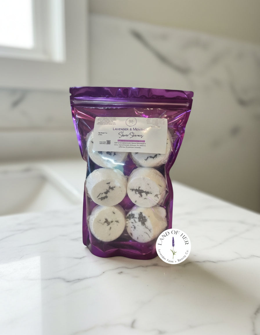 Land of Her Lavender & Menthol Shower Steamers 4 pack