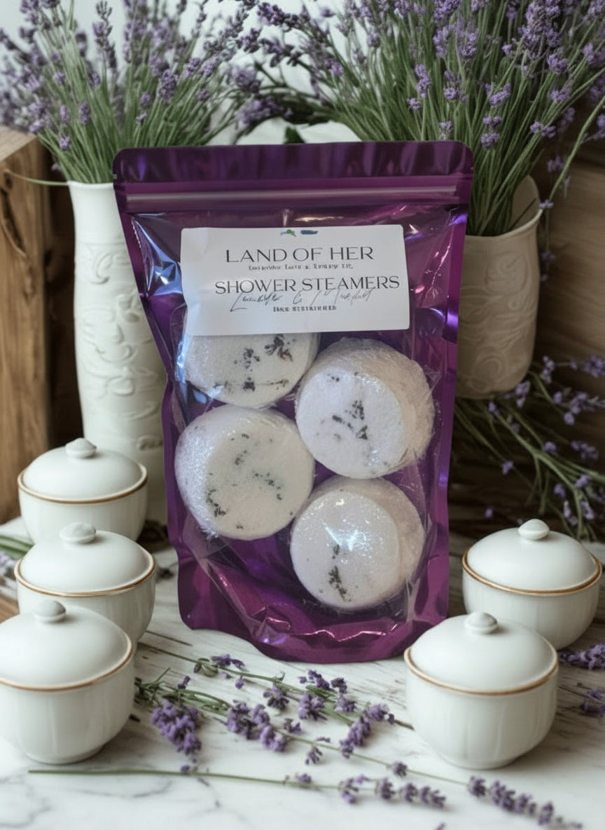 Land of Her Lavender & Menthol Shower Steamers 2 pack