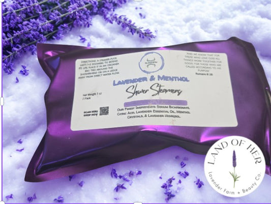 Land of Her Lavender & Menthol Shower Steamers 2 pack